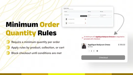 BTB Minimum Order Value screenshot