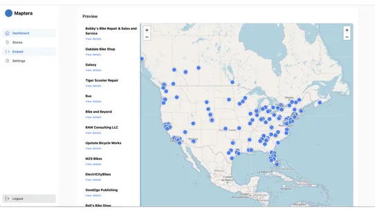 Maptera Store Locator screenshot