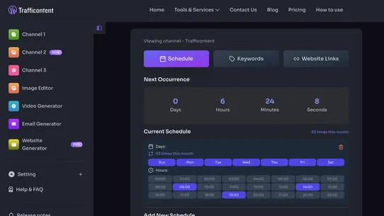 Trafficontent‑ Blog automation screenshot