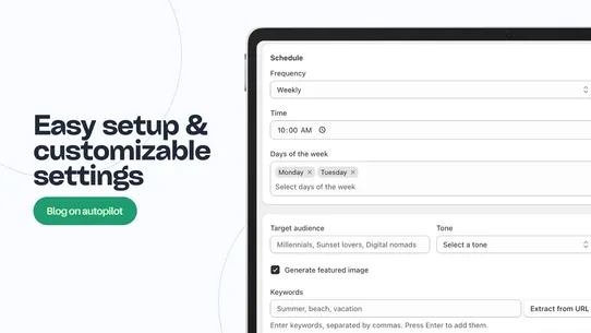BlogAgent: AI Automation &amp; SEO screenshot