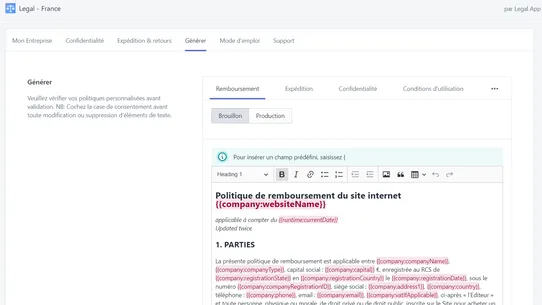 Legal ‑ France screenshot