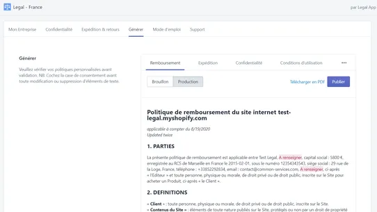 Legal ‑ France screenshot