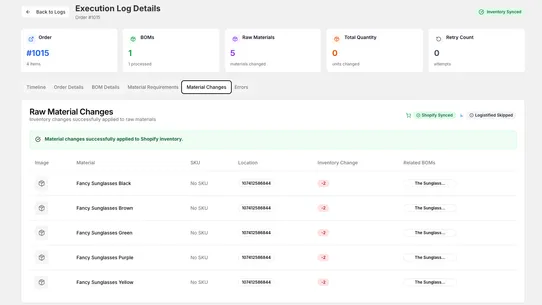 Assemblified Bill of Materials screenshot