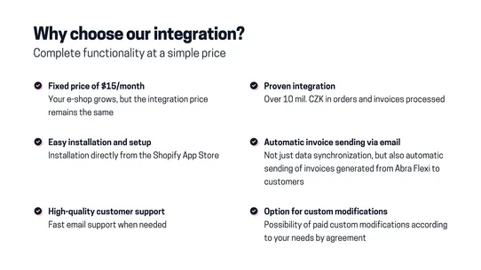 Abra Flexi • Integration screenshot