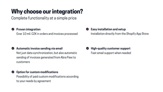 Abra Flexi • Integration screenshot