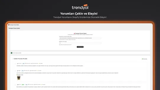 Trendyol Yorum Botu screenshot