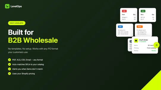 LevelOps PDF to Draft Order screenshot