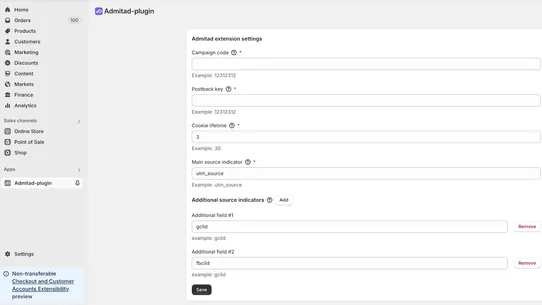 Admitad Tracking (Affiliate) screenshot