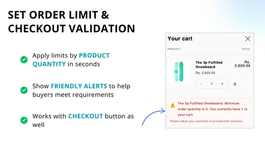ShopForge Min Max Order Limits screenshot