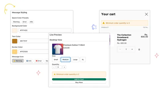ShopForge Min Max Order Limits screenshot