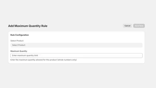 OrderRules – Checkout Limits screenshot