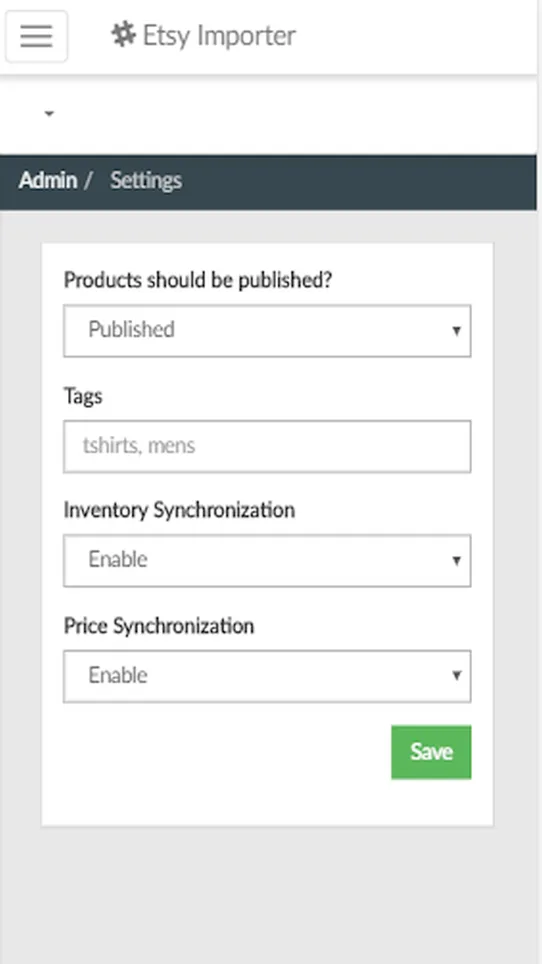 Etsy Integration ‑ Infoshore screenshot