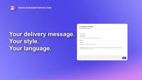 Solvex Estimated Delivery Date screenshot