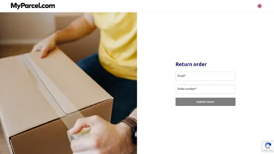 MyParcel.com Returns screenshot