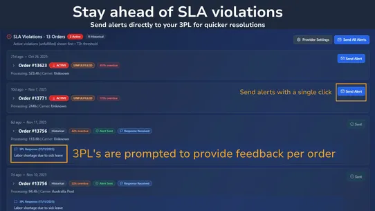 Forthmatch 3PL dashboard screenshot