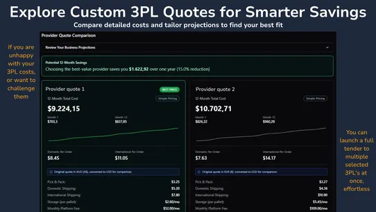 Forthmatch 3PL dashboard screenshot