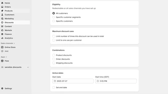 Sensible Discounts screenshot
