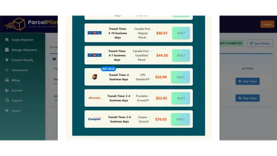 Parcel Pilot screenshot