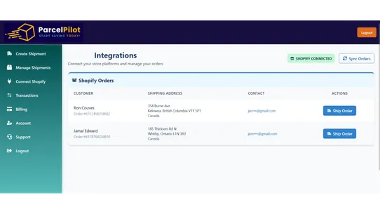 Parcel Pilot screenshot