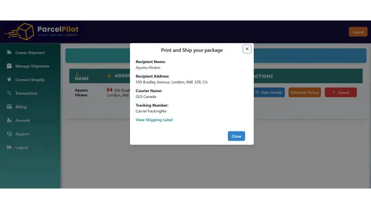 Parcel Pilot screenshot