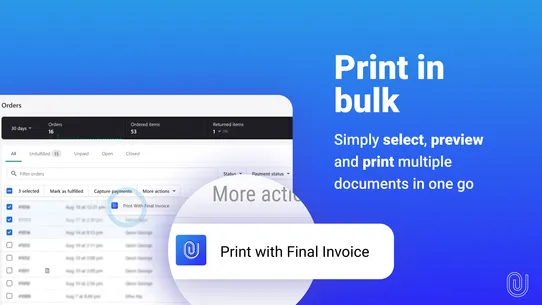 F: PDF Invoice ‑ Order Printer screenshot