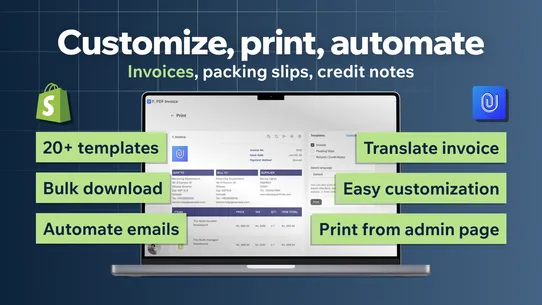 F: PDF Invoice Generator screenshot