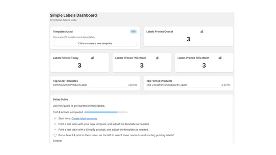 CSC ‑ Simple Labels screenshot