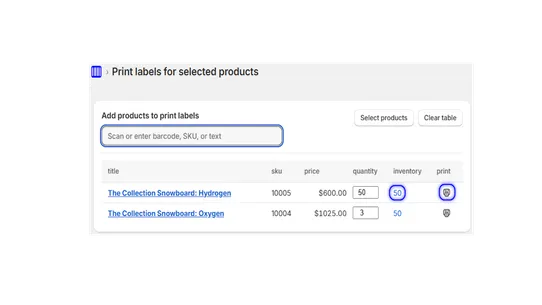 CSC ‑ Simple Labels screenshot