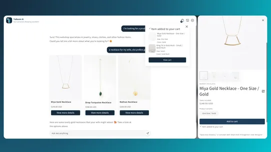 Talkom AI Agentic Commerce screenshot