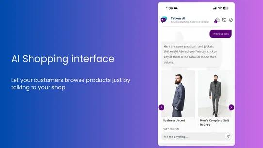 Talkom AI Agentic Commerce screenshot