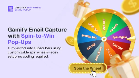 DB Spin Wheel Email Pop Up screenshot