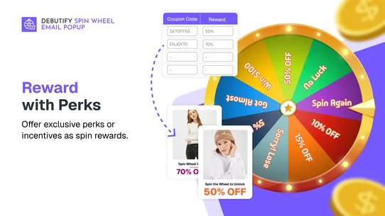 DB Spin Wheel Email Pop Up screenshot