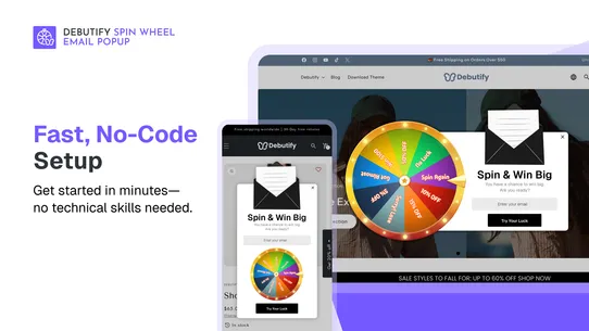 DB Spin Wheel Email Pop Up screenshot