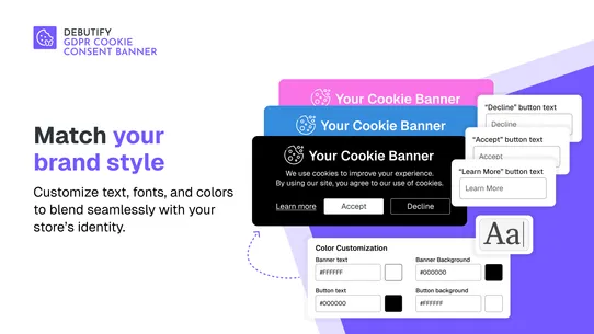 DB GDPR Cookie Consent Banner screenshot