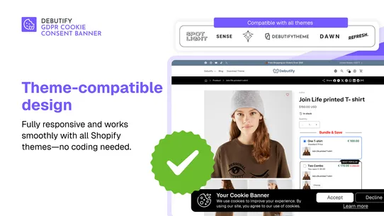 DB GDPR Cookie Consent Banner screenshot
