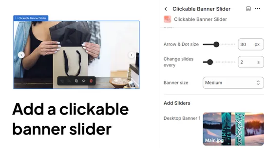 Clickable Banner Slider ‑ CB screenshot