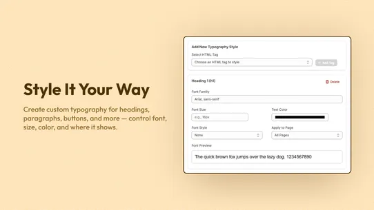 Fontly ‑ Custom &amp; Google Fonts screenshot