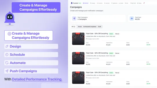 PushBot: Web Push Notification screenshot