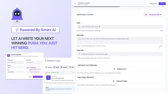 PushBot: Web Push Notification screenshot