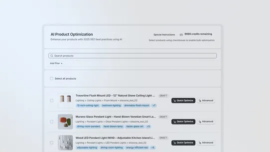 b1: Bulk Product SEO Optimizer screenshot