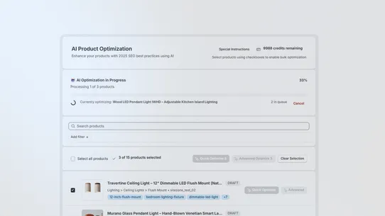 b1: Bulk Product SEO Optimizer screenshot