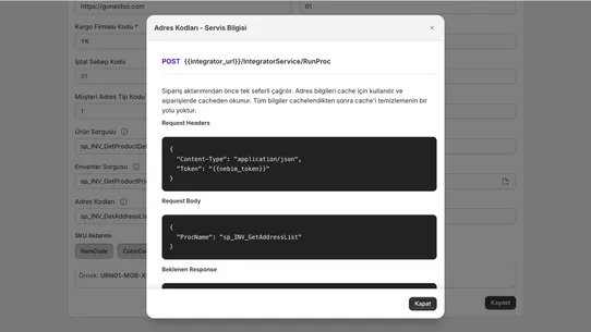 Nebim Entegrasyonu ‑ Gonextso screenshot