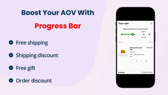 MCE Progress Bar &amp; Free Gifts screenshot