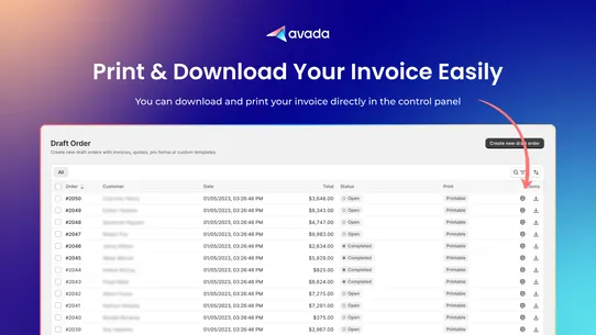 Avada Order Printer &amp; Invoices screenshot