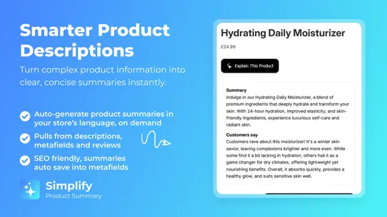 Simplify ‑ Product Summary screenshot