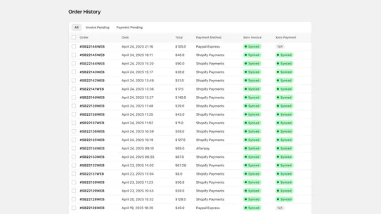x.ink ‑ Xero Integration screenshot