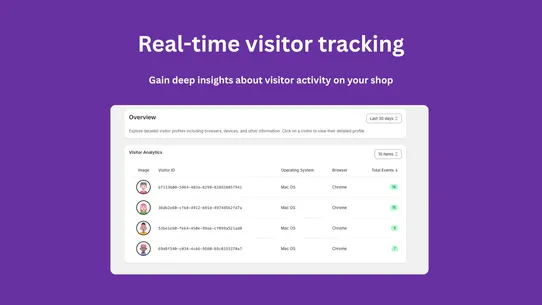 Ingressr Visitor Analytics App screenshot