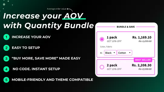 Oxify Bundles Quantity Breaks screenshot