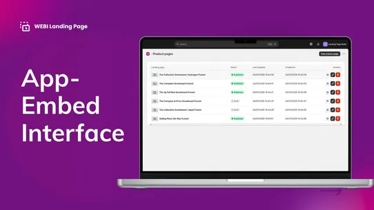 WEBI Landing Page Builder screenshot