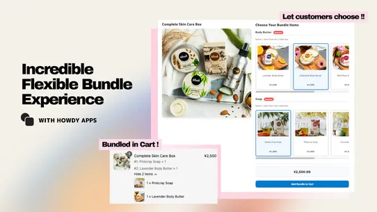 Howdy Flexible Product Bundle screenshot